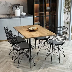 Image Set de bucatarie Prestige Metal chair 70x110cm 1+4 Pine/Black