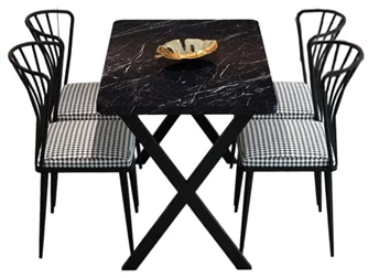 Set de bucatarie Prestige Bendir 70x110cm 1+4 White/Black