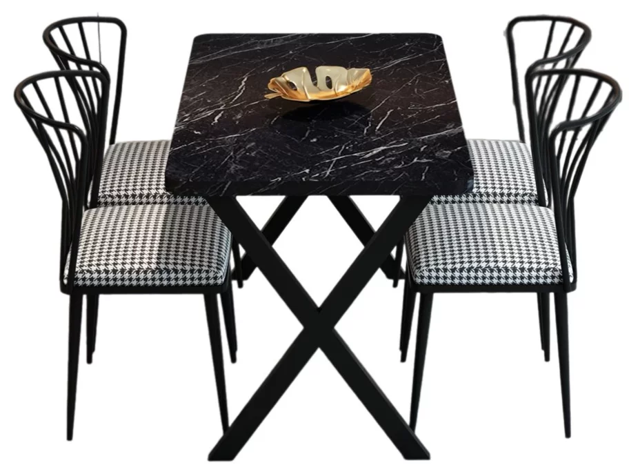 Image Set de bucatarie Prestige Bendir 70x110cm 1+4 White/Black