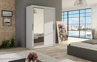 Шкаф купе Space Meble Miami VI 120x200x58 White Matte