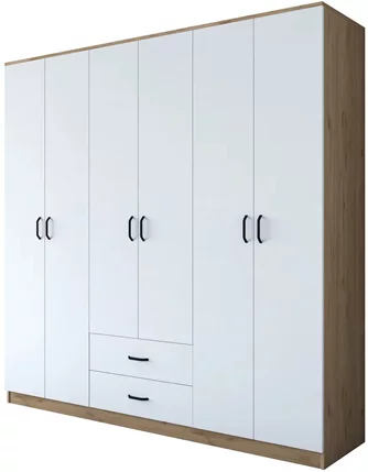 Dulap Mirage Meble BA111 6D2S Walnut/White