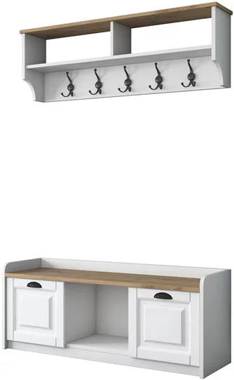 Antreu Mirage Meble P2/M1 White/Walnut