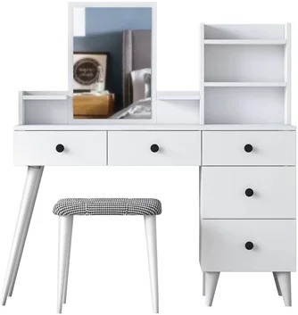 Măsuţă de toaletă Mirage Meble BJ101 White/Black