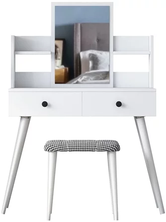 Măsuţă de toaletă Mirage Meble BJ102 White/Black