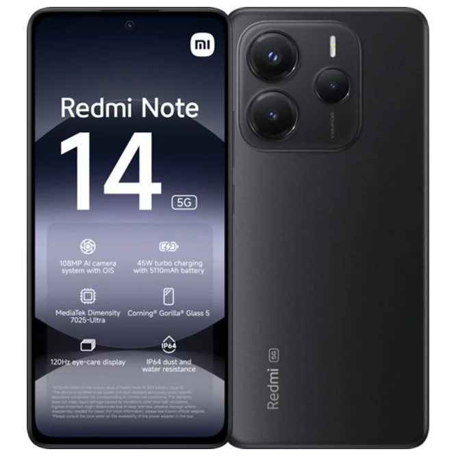 Image Telefon mobil Xiaomi Redmi Note 14 5G 8/256GB Black