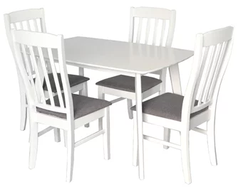 Комплект для кухни Evelin Cooper White + 4 стула Wenyl White/NV-10WP Grey