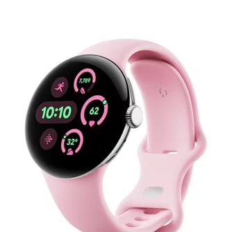 Умные часы Google Pixel Watch 3 41mm LTE Polished Silver Aluminum Rose Quartz Band