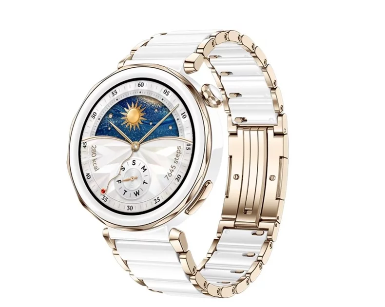 Image Ceas inteligent Huawei Watch GT 5 Pro 42mm Ceramic Titanium Strap