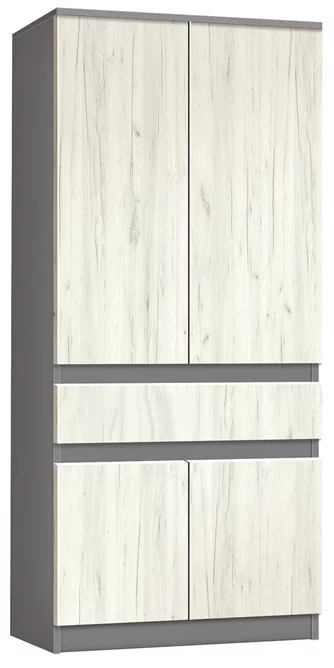 Шкаф Modern Komfi 80cм Slate Gray/Craft Oak White