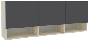 Image Шкаф навесной Haaus Malmo 3D 164x60 cм Anthracite/White Oak