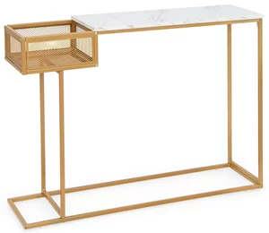 Image Masă consolă Costway JV11081GD Gold/White