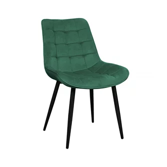 Scaun Capella Catifea Dark Green HLR57+Black-Legs