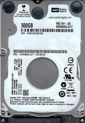 Image Накопитель Western Digital HDD 500GB  WD5000LUCT