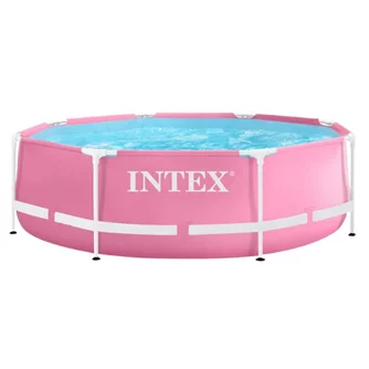 Каркасный бассейн Intex 28290 Metal Frame 244x76 cm Pink