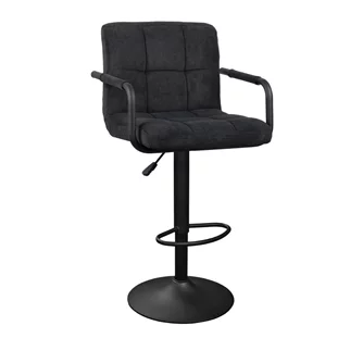 Scaun de Bar SB-042 Velvet Black Nr.03+Black Legs