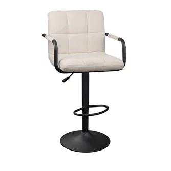 Scaun de Bar SB-042 Velvet Beige Nr.04+Black leg