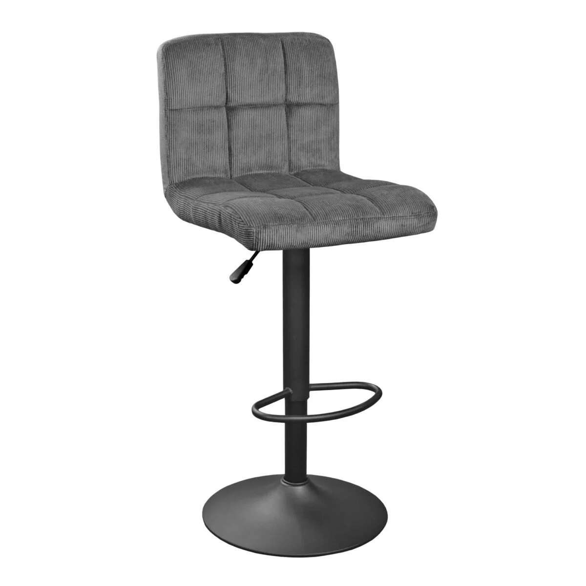 Барный стул SB-044~Velvet Dark Grey Nr.08+Black Legs