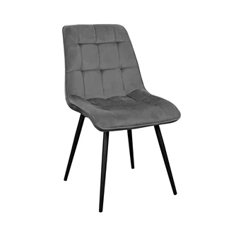 Scaun Capella Catifea Dark Grey HLR21+Black Legs