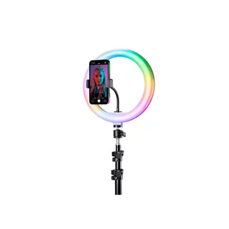 Lampă inelară Selfie Ring Pro Multicolor Tripod - Universal Cellular Black