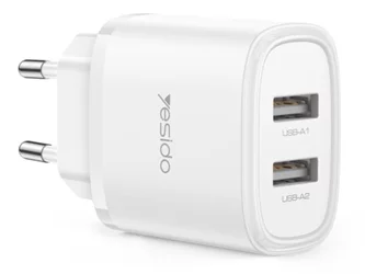 Зарядка Yesido Wall 2USB-A 24W Max YC72