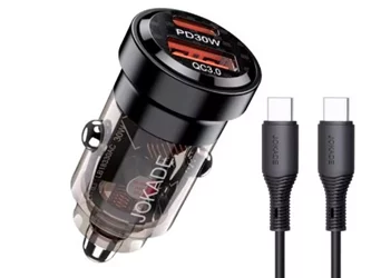 Bloc Jokade 1USB-A+1Type-C with cable Type- C to Type-C 30W JH023
