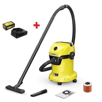 Пылесос Karcher WD 3-18 V-17/20 Battery + Kit (1.628-550.01)