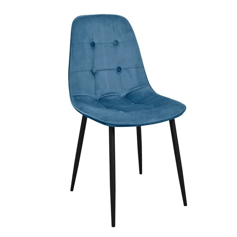 Image Scaun Hans Catifea Blue HLR63+Black Legs