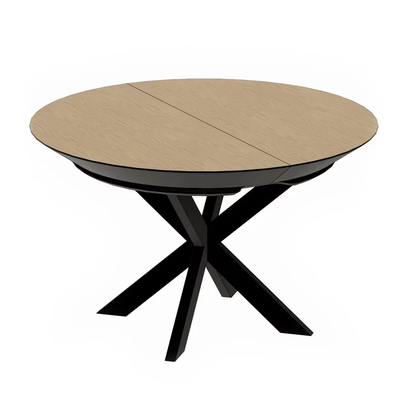 Image Masa NOVA Furnir Natural Wood+Black Legs 1270+500+500*H750