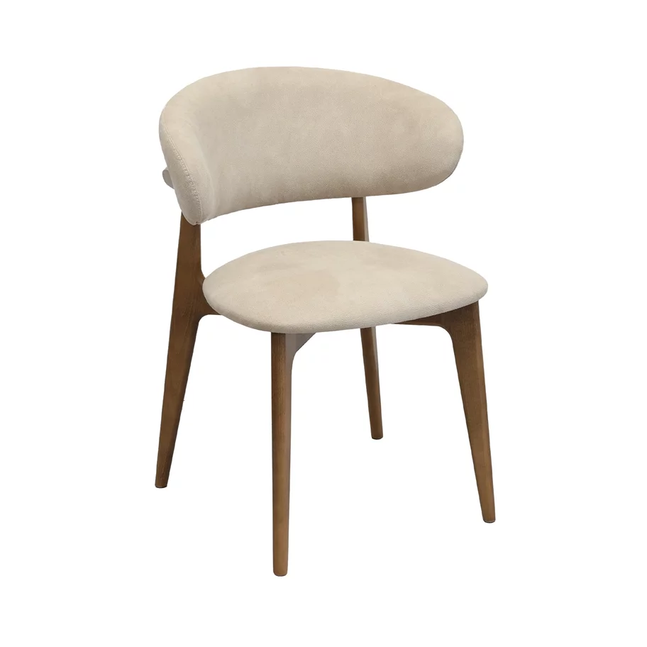 Image Scaun Roses Mustang Krem+Oak Legs