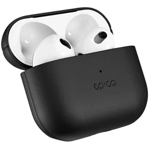 Image Husă pentru căști Epico Leather Case AirPods 4 Black