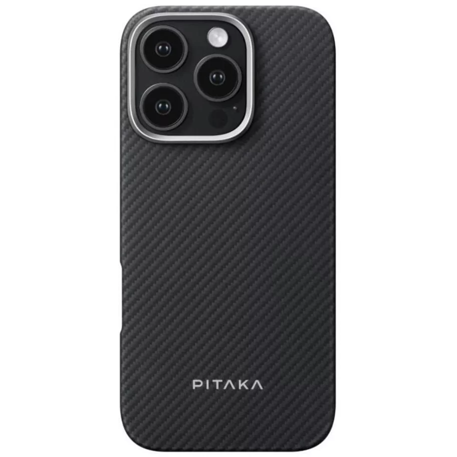Image Husă pentru smartphone Pitaka Ultra-Slim Case for iPhone 16 Pro Black/Grey