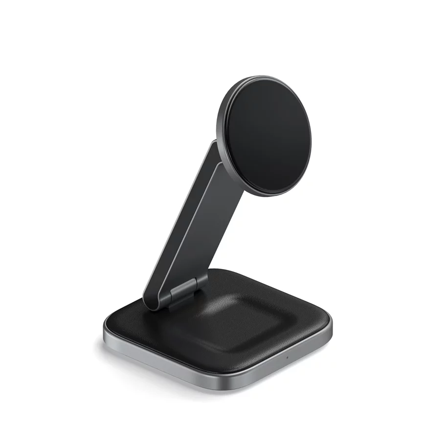 Image Încărcător wireless Satechi 2-in-1 Foldable Qi2 Wireless Charging Stand
