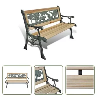 Băncuță pentru copii Mobhaus Nadaza (Black/Natural)