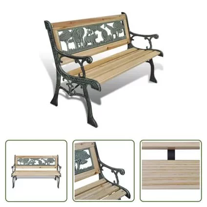 Image Băncuță pentru copii Mobhaus Nadaza (Black/Natural)