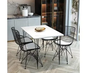 Image Обеденный набор Prestige Piramide Legs 70x110x75cm 1+4 (White/Black)