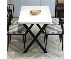 Image Ламинированный стол Prestige 70x110 X Leg Белый/Черный