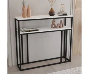 Image Masa auxiliara Prestige Siena 2 Layer 100x25x90 (White/Black)