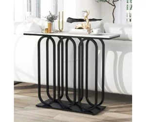 Image Консольный стол Costway JV11235BK (Black/White)