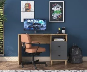 Image Письменный стол Mirage Meble HA109 (Walnut/Anthracite)