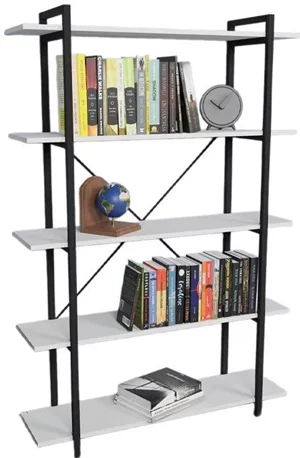 Image Etajera Prestige 5 Layer Wide 180x34x120 (White/Black)