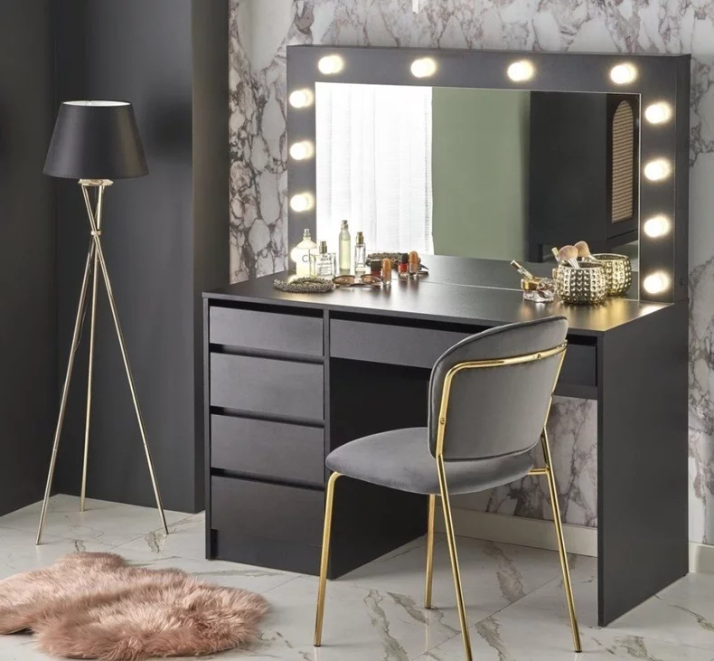 Image Туалетный столик с подсветкой Halmar Hollywood XL (Black)