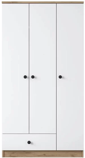 Image Шкаф Mirage Meble BA117 3D1S (Walnut/White)