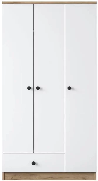 Dulap Mirage Meble BA117 3D1S (Walnut/White)