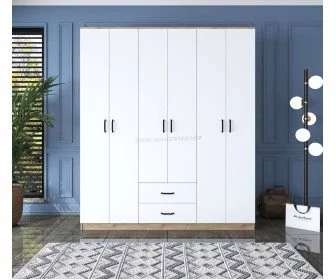 Dulap Mirage Meble BA113 6D2S (Walnut/White)