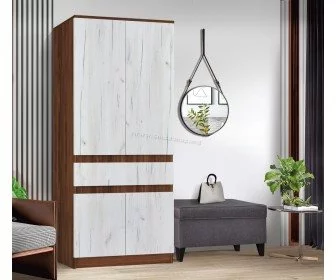 Image Dulap Modern Komfi 80cm (Brandy Castello Oak/Craft Oak White)