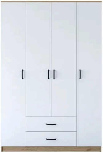 Dulap Mirage Meble BA112 4D2S (Walnut/White)