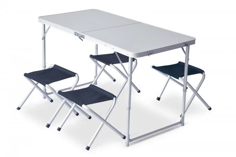 Image Set mobila Pinguin 120 x 60 x 70 cm/4 stools 29 x 30 x 34 cm petrol