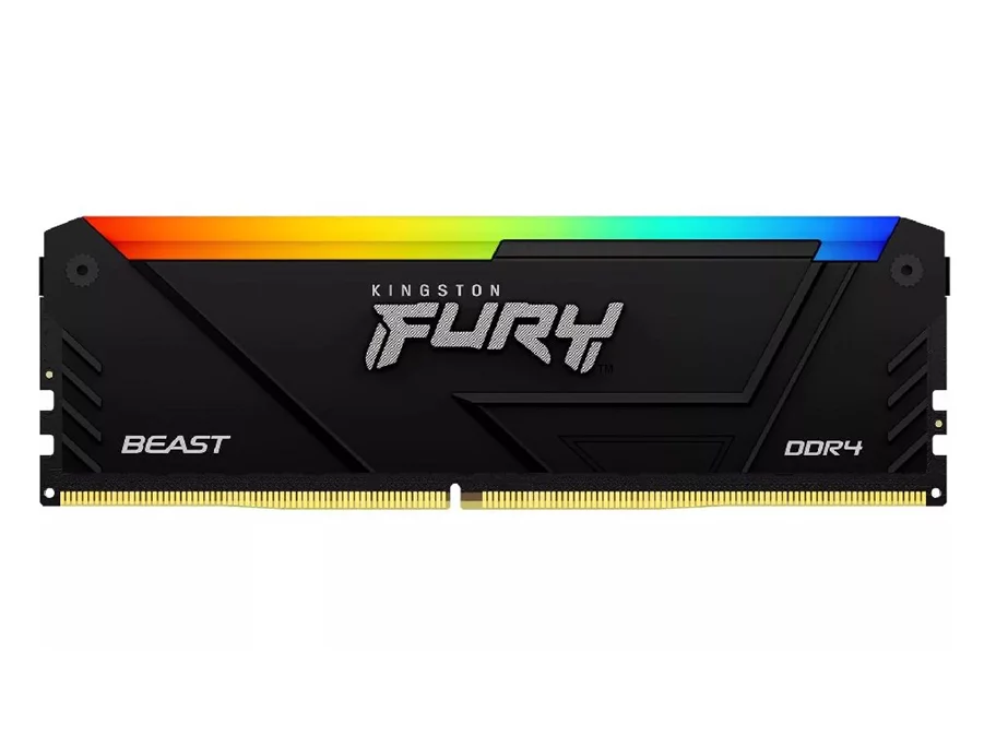 Image Memorie RAM Kingston FURY Beast RGB DDR4-3200 8GB