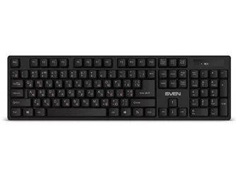 Tastatură SVEN KB-C2100W Black, Rus/Ukr/Eng