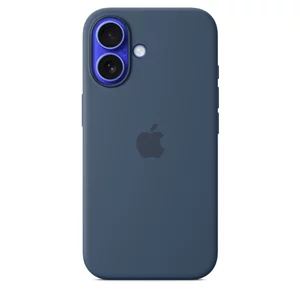 Image Husa iPhone 16 Silicone Case with MagSafe – Denim